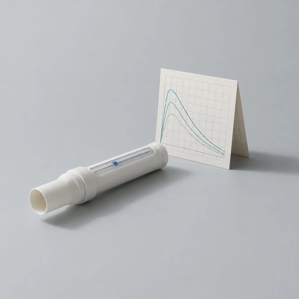 A simple breathing measurement tube and a chart card.